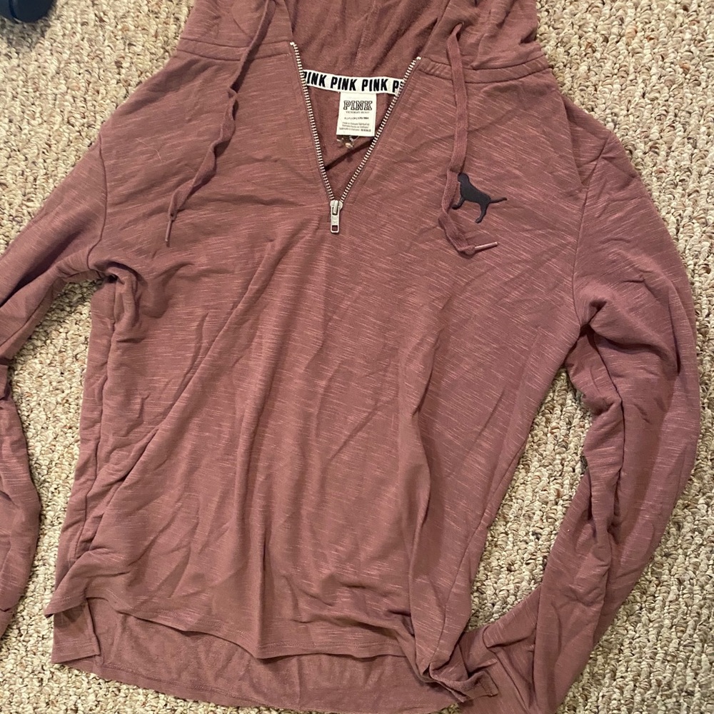 PINK hoodie shirt taupe